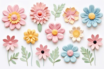 Whimsical Pastel paper flower. Floral craft gift. Generate Ai