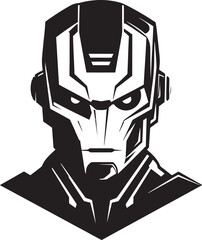 Mechanical Marvel Vector Robot Icon Digital Cerebrum Futuristic Cybernetic Design