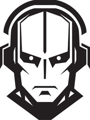 Circuitry Conductor Vector Cyberrobot Symbol Electronic Avatar Futuristic Robot Face