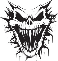 Obraz premium Diabolic Gape Sinister Iconic Jawline Wicked Bite Black Sinister Evil Jaw