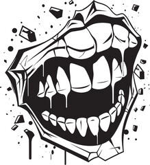 Abyssal Bite Black Sinister Evil Jawline Ghastly Grin Sinister Iconic Mouth