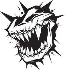 Devilish Grin Evil Jaw Design Malicious Maws Sinister Vector Mouth Icon