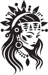 Petal Profile Floral Woman Icon Symbol Botanical Beauty Black Floral Face Head