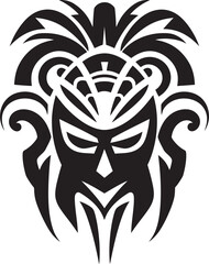 Pacific Aura Vector Tribal Woman Silhouette Island Spirit Black Tribal Woman Symbol Design
