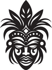 Tribal Traditions Vector Hawaiian Woman Icon Polynesian Elegance Hawaiian Woman Symbol in Black