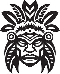 Black Sands Beauty Hawaiian Woman Icon Design Tropical Elegance Vector Tribal Woman Graphic