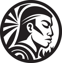 Island Charm Vector Tribal Woman Icon in Black Polynesian Pride Hawaiian Woman Symbol Design