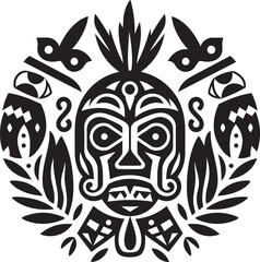 Tribal Legacy Hawaiian Woman Symbol Design Tropical Tranquility Vector Hawaiian Woman Graphic Element