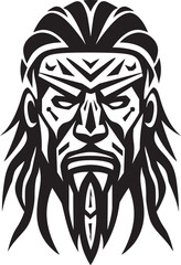 Island Pride Vector Tribal Woman Icon in Black Tribal Aura Hawaiian Woman Symbol Design