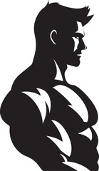 FlexForge Black Fitness Emblem MuscleMajesty Vector Fitness Icon Element