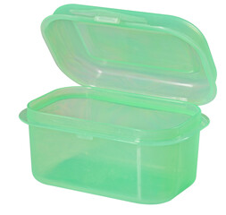Plastic food container on isolated background.