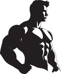 PowerPeak Black Fitness Icon Design IronGuardian Vector Fitness Logo Symbol