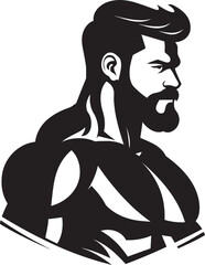 FlexFlow Vector Fitness Symbol in Noir PowerPulse Black Fitness Icon Design