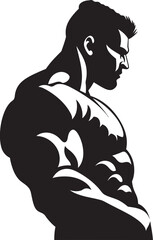 MuscleMajesty Vector Fitness Icon Design CoreCrusader Black Fitness Logo Element
