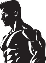 GymGuardian Black Fitness Logo Design FlexFlow Vector Fitness Symbol in Noir