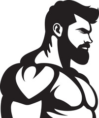 StrengthStride Vector Fitness Icon Element MuscleMax Black Fitness Logo Design