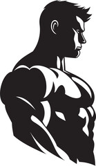 StrengthSphere Emblem Black Fitness Symbol FitForge Logo Vector Man Fitness Emblem