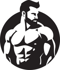 GymGuard Icon Black Fitness Emblem FlexFactor Logo Vector Gym Fitness Symbol