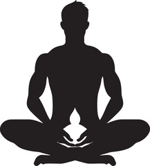 Fototapeta premium Body Beast Vector Fitness Man Symbol in Black Power Emblem Black Muscle Man Logo Design