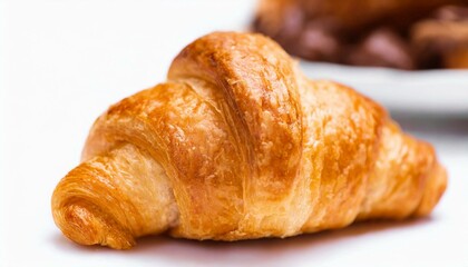 Croissant isolated, whjite background 