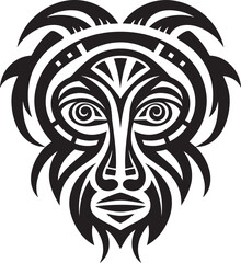 Cherished Cherub Black Toddler Face Icon Sweet Serenity Vector Design of Toddlers Face in Noir