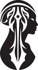 Shadowed Serenity Black Icon of Tribal Ink Obsidian Ornaments Vector Tribal Tattoo in Noir