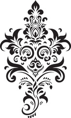 Antique Alstroemeria Black Vintage Floral Element Vintage Verbena Vector Floral Design with Black Accents