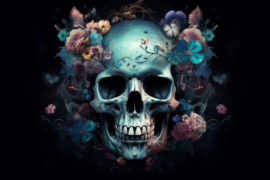traditional mexican skull calaca or calaver