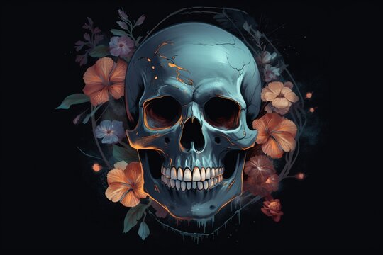 traditional mexican skull calaca or calaver