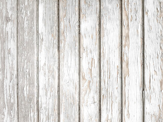 Fototapeta premium Background white wooden vertical planks board texture.