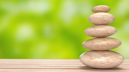 The Stones stack for zen or spa concept 3d rendering..