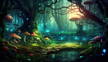 Obraz na płótnie Canvas fairy tale forest