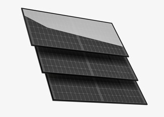Panel PV cells black backsheet three