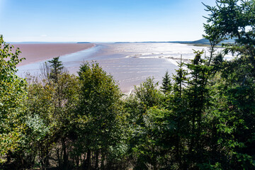 Hopewell's mud flats, coastline of Bay of Fundy. The Daniel’s Flats, northwestern side of...