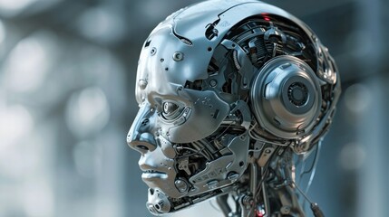 Fototapeta premium robotic brain generative ai