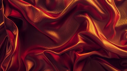 Obraz premium Satin texture red and gold fabric 