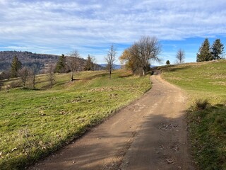 dirt road in mountain landscape