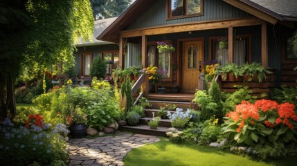 welcoming cozy house exterior