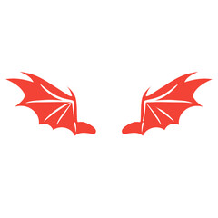 Obraz premium red dragon wing vector