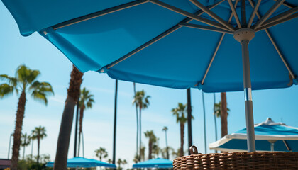 Relaxing under palm tree, enjoying summer vacations by the beach generated by AI