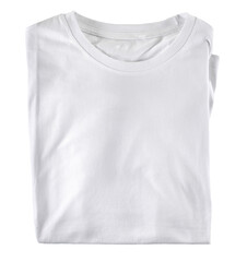 White T-shirt folded isolated white 