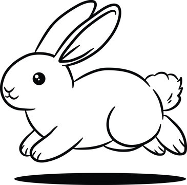 running rabbit coloring book