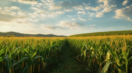 Obraz premium farm corn field