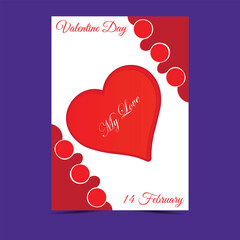 Fototapeta na wymiar valentines day card