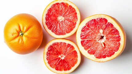 Grapefruits in half, generative ai