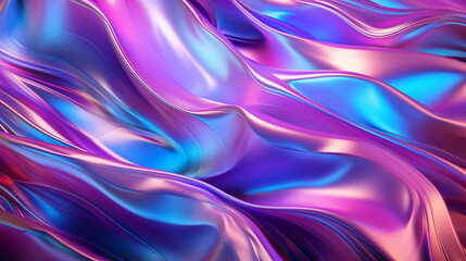 Fototapeta premium Sleek Purple and Blue Metal Flow