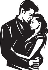 Loves Embrace Man Holds Woman Tenderly