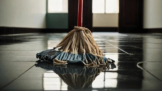 Mop moping the floor