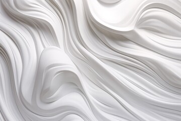 a white fabric with wavy lines