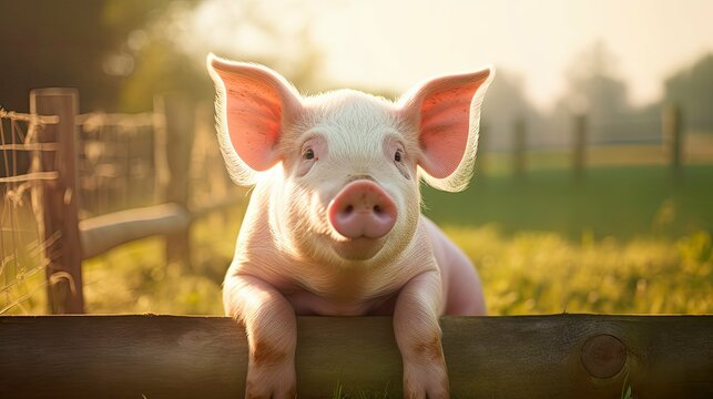 livestock pig on farm